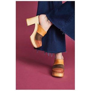 Swedish Hasbeens Platform Mules size 7